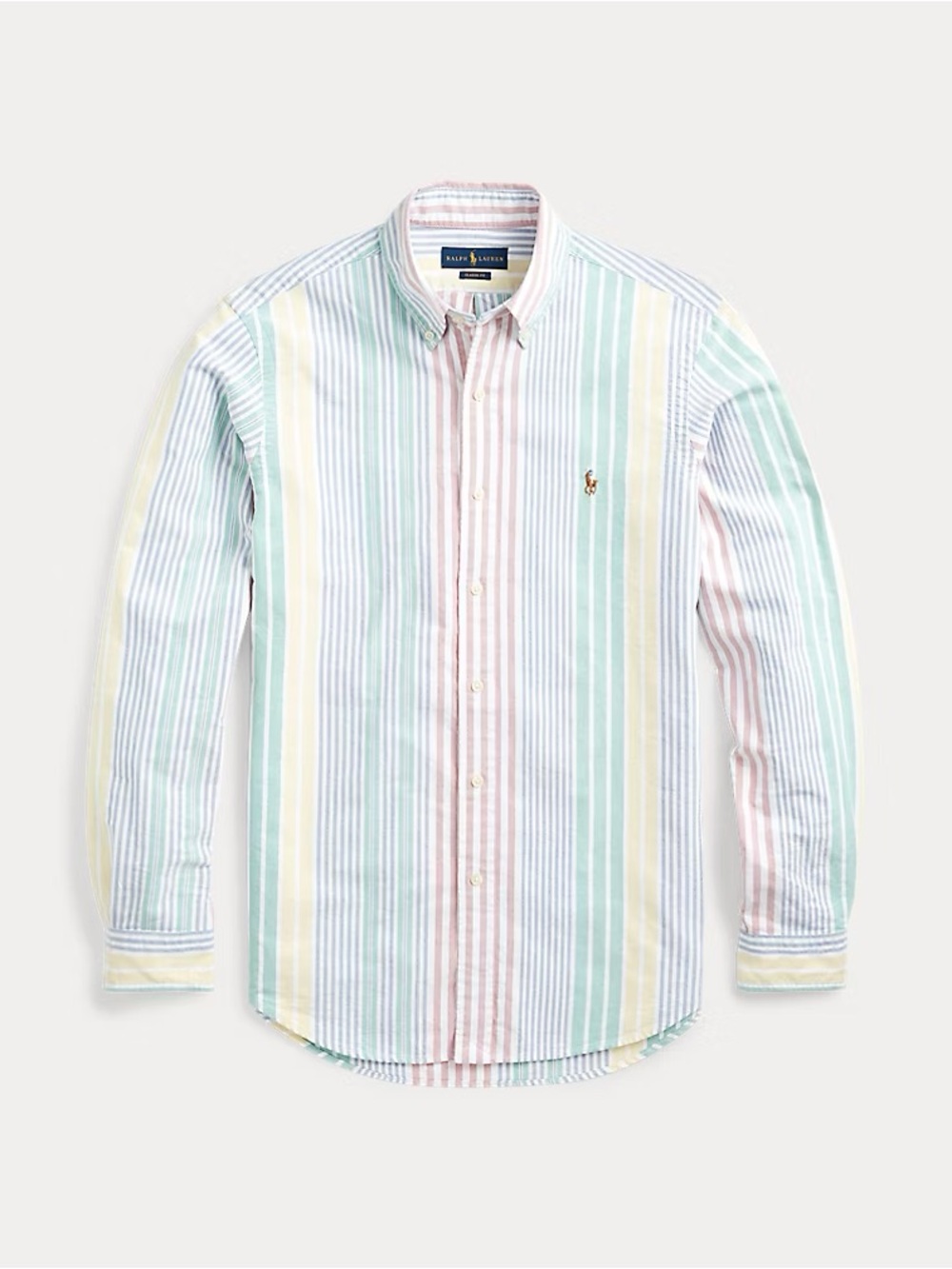 POLO RALPH LAUREN Vintage Classic Fit Striped Oxford Fun Shirt Button Down Sz. M
